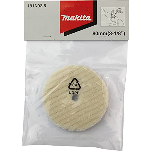 Makita 191N92-5 3" Hook and Loop Short-Haired Wool Cutting Pad