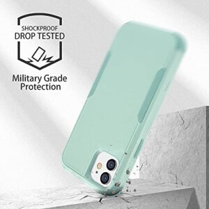 Sansunto for iPhone 11 Case Green, Silicone Durable Protective Cover Case, Shockproof Heavy Duty Full Body Hybrid Bumper Case, Drop Protection Defender for iPhone 11 for Women & Men(Green)