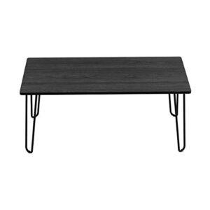 Lavish Home Coffee Table with Hairpin Legs, (L) 41.25” x (W) 19.5” x (H) 17.75”, Black