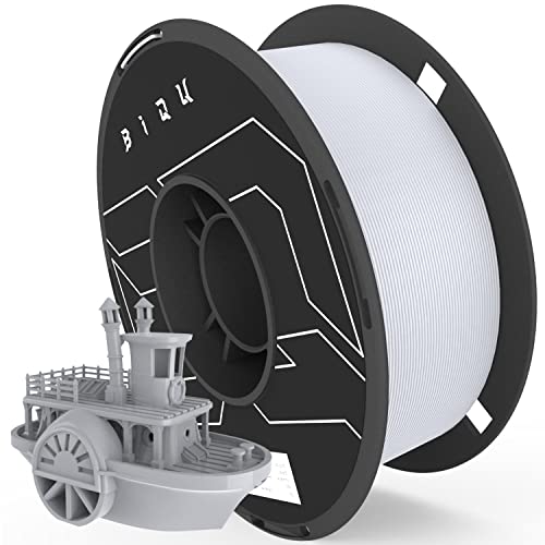 Matte PLA 3D Printer Filament, BIQU 3D Printer Filament Dimensional Accuracy +/- 0.03 mm, 1kg Spool, Stable Output, No Knots, No Clogging PLA Matte Filament 1.75mm Compatible with 3D Printer, Gray