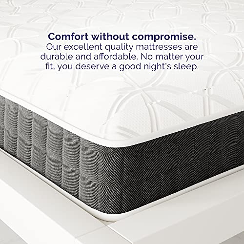 Signature Sleep Contour Comfort 8-Inch Reversible Tight-Top Mattress, Medium-Firm, Independently Encased Coils, Bed-in-a-Box, Queen