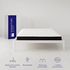 Signature Sleep Contour Comfort 8-Inch Reversible Tight-Top Mattress, Medium-Firm, Independently Encased Coils, Bed-in-a-Box, Queen