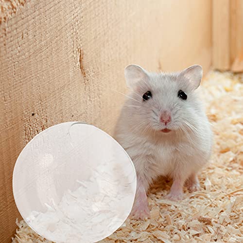 balacoo Small Animal Pet House Clear Glass Hideout Hut Cave Summer Cool Small Animal Nesting Habitat Cage Critter Bath House Cave Mini Hut Cage for Hamster Chinchillas Gerbils