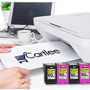 Cartlee Remanufactured Ink Cartridge 60XL 60 XL Replacement for HP Envy 100 110 120 Photosmart C4670 c4680 c4780 c4795 d110 Deskjet d2680 D2660 f2430 f4280 f4440 f4480 f4580 Printer (3 Black, 2 Color)