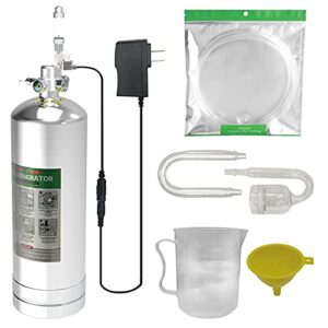 magtool 4l aquarium co2 generator system carbon dioxide reactor kit with regulator and needle valve (4l with solenoid)