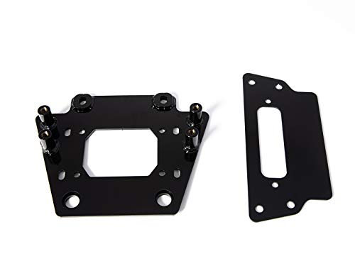 SuperATV Winch Mounting Plate for 2020+ Kawasaki Teryx KRX 1000 | Compatible with Many OEM and Aftermarket Winches | UV-Resistant Powder Coating | Heavy-Duty Steel Plating | No Winch Included