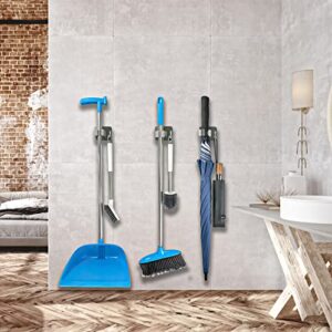 H S T Mop Broom Holder (2-Pack), No Drilling 304 Stainless Steel Broom and Mop Holder for Home, Kitchen, Storage Room