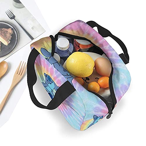 Jeinju Cartoon Lunch Box Portable Insulated Lunch Bag Multifunctional Zipper Tote Bag For Office Work Picnic