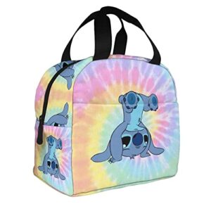 Jeinju Cartoon Lunch Box Portable Insulated Lunch Bag Multifunctional Zipper Tote Bag For Office Work Picnic