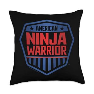 nbc american ninja warrior logo throw pillow, 18x18, multicolor