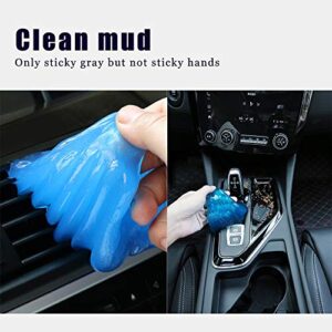 smseace 2-Pack Blue Car Cleaning Gel Dusting Mud Universal Soft Glue Cleaner, Used for Dust Removal and Cleaning of Car Air Conditioning Vents, Printers, Laptop Keyboards and Crevices.E-001-B-2P