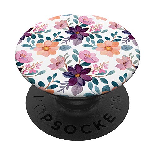 Colorful Watercolor Floral Flower Design PopSockets PopGrip: Swappable Grip for Phones & Tablets