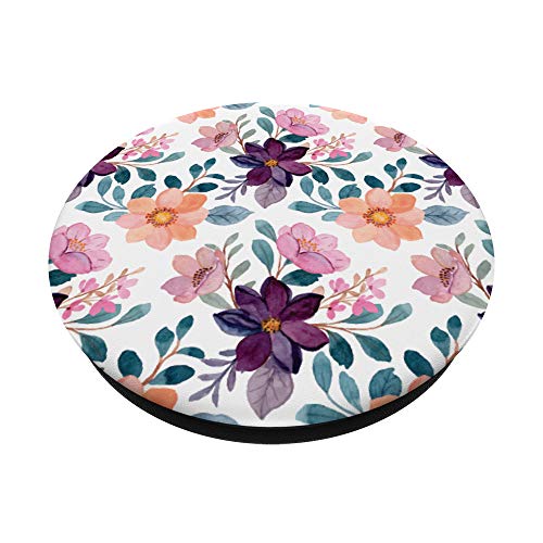 Colorful Watercolor Floral Flower Design PopSockets PopGrip: Swappable Grip for Phones & Tablets