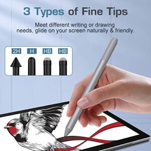 MoKo Pen Tips for Surface Pen Set of 4 (HB/HB/2H/H), Surface Pen Tip Replacement Kit Compatible with Surface Pro 2017 Pen (Model 1776)/Surface Pro 4 Pen, Original Pen Nibs Refill for Stylus Pen