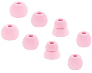 jnsa replacement eartips earbuds tips compatible with powerbeats pro beats wireless earphone headphones earbuds tips,4 pairs, pink (powerbspro)