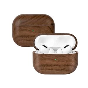 woodcessories - sustainable case compatible with airpods pro cover wood, walnut wood