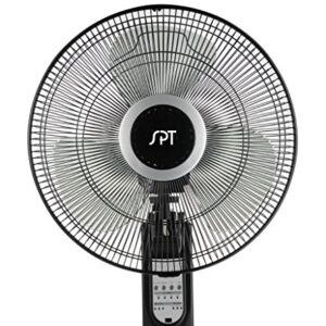 SPT SF-16W81A: 16″ Wall Mount Fan with Remote Control, black