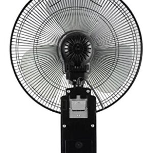 SPT SF-16W81A: 16″ Wall Mount Fan with Remote Control, black