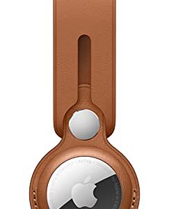 Apple AirTag Leather Loop - Saddle Brown