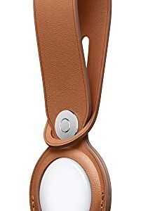 Apple AirTag Leather Loop - Saddle Brown