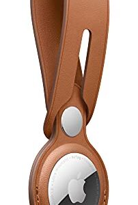 Apple AirTag Leather Loop - Saddle Brown