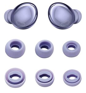 alxcd ear tips compatible with galaxy buds pro earbuds, s/m/l 3 size 3 pairs silicone replacement eartips earbuds tips, compatible with galaxy buds pro sm-r190, 3 pairs, phantom violet