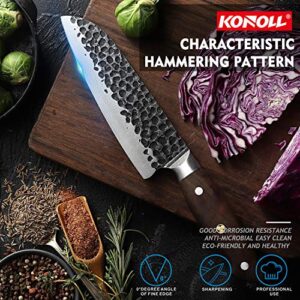 KONOLL Kitchen Knife Block Set Chef Knife Box Set Ultra Sharp Forged Knives Set, High Carbon Steel Kitchen Knife (Knife Box Set 5 Pcs)