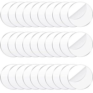 30 pieces clear acrylic circles blanks acrylic disc transparent acrylic disk round circle plastic disc acrylic sheet blank for wedding easter graduation flag day ornament diy craft (4 inch)