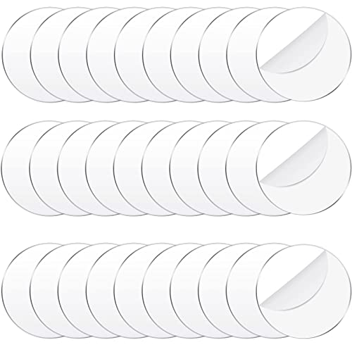 30 Pieces Clear Acrylic Circles Blanks Acrylic Disc Transparent Acrylic Disk Round Circle Plastic Disc Acrylic Sheet Blank for Wedding Easter Graduation Flag Day Ornament DIY Craft (4 Inch)