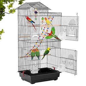 39-inch roof top large flight parrot bird cage accessories medium roof top large flight cage parakeet cage for small cockatiel canary parakeet sun parakeet pet toy