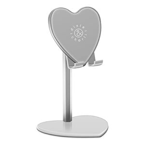 Dixie & Charli Universal Heart Shaped Phone Holder (Silver)