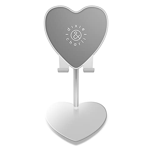 Dixie & Charli Universal Heart Shaped Phone Holder (Silver)