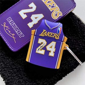 ZHAWK Silicone AirPods Case Cover | Compatible with AirPods 1&2 only | Purple Laker | Comes with a Unique Keychain | Wireless Charging airpod case | Shockproof