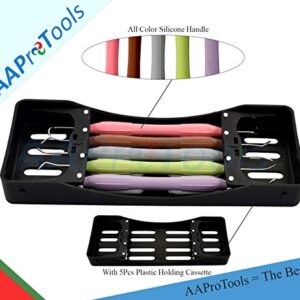 AAProTools Silicone Handle Dental Composite Filling Instruments Kit 5pcs Tools DN-2285