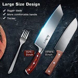 LaTim's Chef Knife 9 Inch Professional,Japanese Kitchen Cooking Knives with German High Carbon Stainless Steel 4116 and Ergonomic Handle