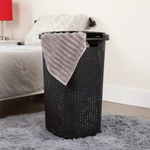 Mind Reader 60 Liter Laundry Hamper, (Black, Single)