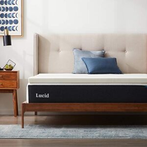 lucid 2 inch dunlop latex mattress topper, king