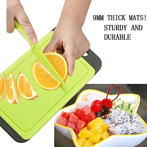 Svenee Mini Kitchen Cutting Board Mats, BPA-Free, Dishwasher Safe, Juice Grooves, Thicker Boards, Easy Grip Handle, Non Porous (1)