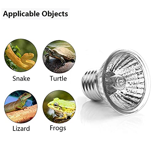 Reptile Heat Lamp Cap for Reptiles, UVA UVB Reptile Turtle Heating Light Dome Lamp Cap Covers for Tortoise Lizards Snake one Terrarium lamp Cap Cover +Three 25W Bulb+1 Clip+1tweezer