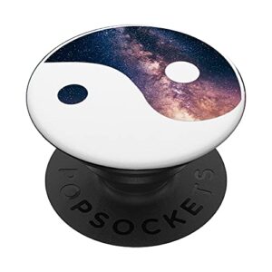 galaxy yin yang symbol | space universe popsockets swappable popgrip