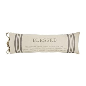 Mud Pie Blessed Definition Pillow, Beige