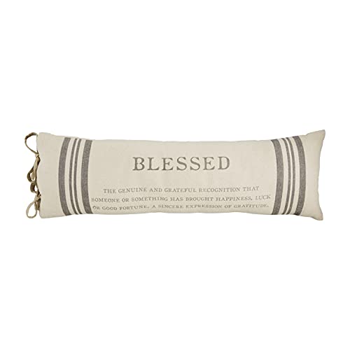 Mud Pie Blessed Definition Pillow, Beige