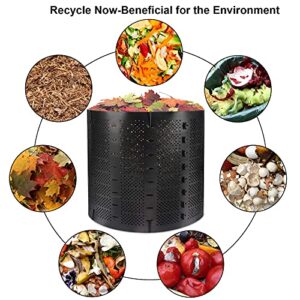 Zodight 220 Gallon Compost Bin Outdoor, Expandable Outdoor Composter, Easy Assembling, Large Capacity, Fast Creation of Fertile Soil