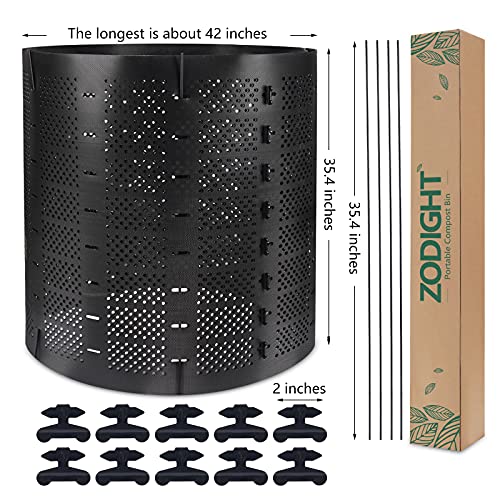 Zodight 220 Gallon Compost Bin Outdoor, Expandable Outdoor Composter, Easy Assembling, Large Capacity, Fast Creation of Fertile Soil