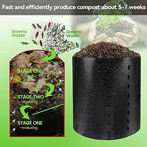 Zodight 220 Gallon Compost Bin Outdoor, Expandable Outdoor Composter, Easy Assembling, Large Capacity, Fast Creation of Fertile Soil