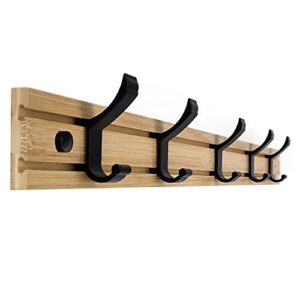 CUBE TECH Wall Mounted Coat Rack for Hanging Coats, Key, Umbrella and Hats