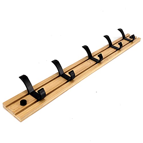 CUBE TECH Wall Mounted Coat Rack for Hanging Coats, Key, Umbrella and Hats