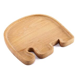 crystaltears wooden serving tray platter handmade elephant shaped snack fruit dessert serving platter wood crystal display tray jewelry trinket dish for home decoration