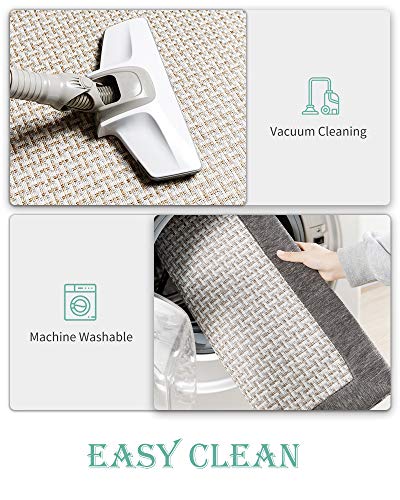 AMOAMI Kitchen Rugs and Mats Non Skid Washable, Absorbent Rug for Kitchen, Large Kitchen Floor Mats for in Front of Sink, 2 PCS Set 20"x32"+20"x48"
