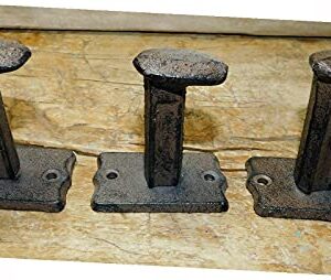 CharmingStuffS New 1 Cast Iron Antique Style Railroad Spike Coat Hooks Hat Hook Rack Towel Garden XL-0106QQQ by CharmingSS